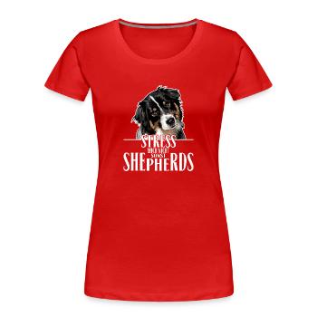 AUSTRALIAN SHEPHERD Spruch Wilsigns Aussie Hunde - Frauen Premium Bio T-Shirt - Rot - Vorne - Mia (176cm)