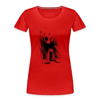Polar Bear - Eisbär - Frauen Premium Bio T-Shirt - Rot - Vorne - Mia (176cm)