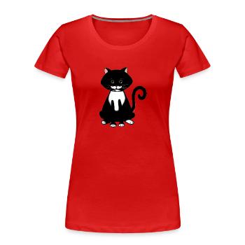 Merlin - T-shirt bio Premium Femme - rouge - Devant - Mia (176cm)