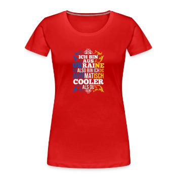 Ukrainer Ukraine - Frauen Premium Bio T-Shirt - Rot - Vorne - Mia (176cm)
