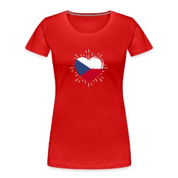 Tchèques République tchèque - T-shirt bio Premium Femme - rouge - Devant - Mia (176cm)