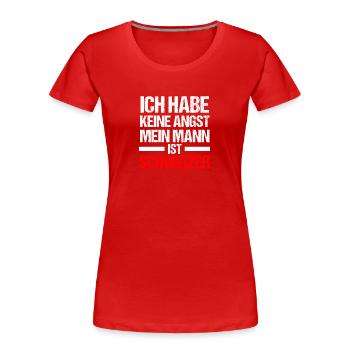 Schweizer Schweiz - Frauen Premium Bio T-Shirt - Rot - Vorne - Mia (176cm)