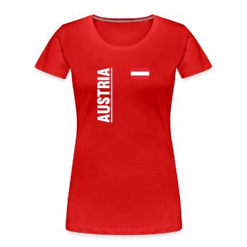 Autrichiens Autriche - T-shirt bio Premium Femme - rouge - Devant - Mia (176cm)