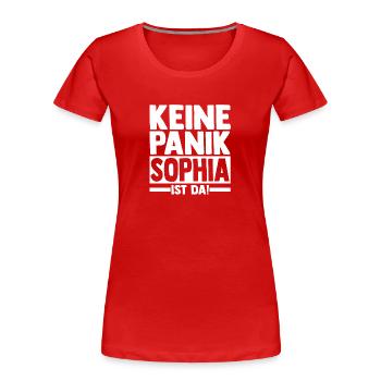 Vorname Sophia - Frauen Premium Bio T-Shirt - Rot - Vorne - Mia (176cm)