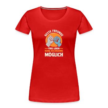 Beste Freunde - Frauen Premium Bio T-Shirt - Rot - Vorne - Mia (176cm)