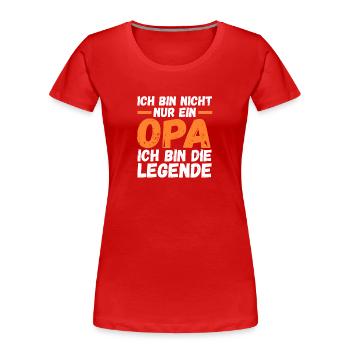 Grand-père Arrière-grand-père Arrière-grand-père - T-shirt bio Premium Femme - rouge - Devant - Mia (176cm)
