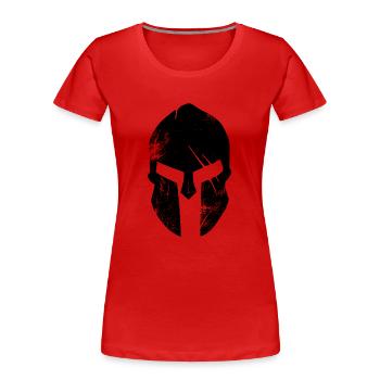 Sparta/ Spartaner Helm/ Spartaner/ Spartan Helmet - Frauen Premium Bio T-Shirt - Rot - Vorne - Mia (176cm)