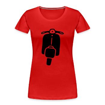mofa - Frauen Premium Bio T-Shirt - Rot - Vorne - Mia (176cm)