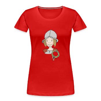 Mittelalter Reisiger - Frauen Premium Bio T-Shirt - Rot - Vorne - Mia (176cm)