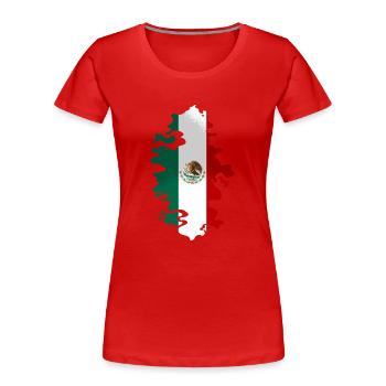 Mexiko Flagge Mexikanische Fahne Mexico Südamerika - Frauen Premium Bio T-Shirt - Rot - Vorne - Mia (176cm)