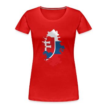 Slowakei Flagge Vintage Slowakische Fahne Heimat - Frauen Premium Bio T-Shirt - Rot - Vorne - Mia (176cm)