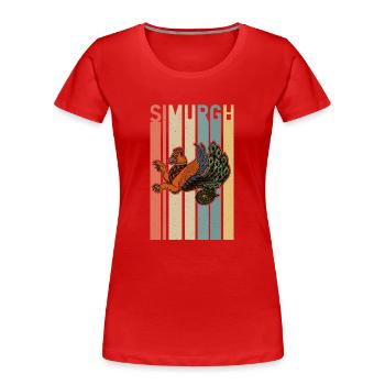 Faravahar Zoroastrianism Simurgh Persia - Women's Premium Organic T-Shirt - red - Front - Mia (176cm)