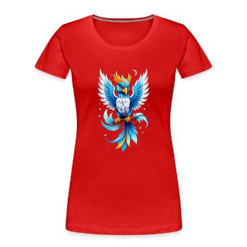 Phenix - Phoenix - Firebird - Women's Premium Organic T-Shirt - red - Front - Mia (176cm)