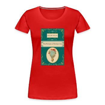 Oscar Wilde - The Picture of Dorian Gray - T-shirt bio Premium Femme - rouge - Devant - Mia (176cm)