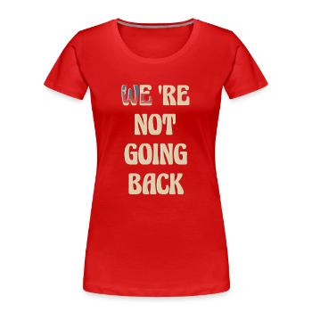 Kamala Walz - Frauen Premium Bio T-Shirt - Rot - Vorne - Mia (176cm)