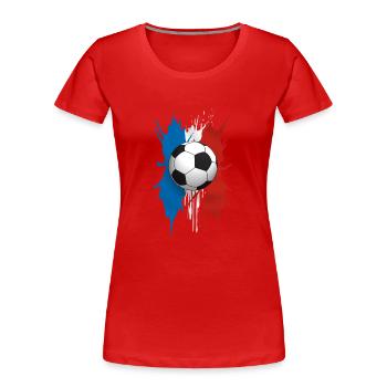 soccer football - Frauen Premium Bio T-Shirt - Rot - Vorne - Mia (176cm)