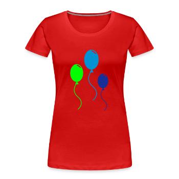 luftballons - Frauen Premium Bio T-Shirt - Rot - Vorne - Mia (176cm)