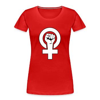 Feminist - feminist - Women's Premium Organic T-Shirt - red - Front - Mia (176cm)