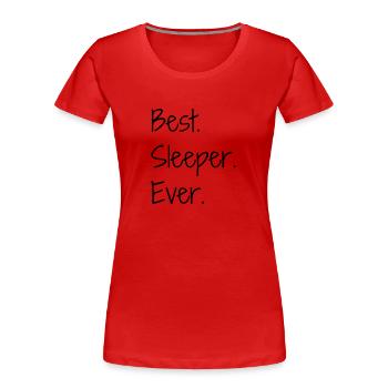 Schlaf / Schläfer / Müdigkeit / Rest - Frauen Premium Bio T-Shirt - Rot - Vorne - Mia (176cm)