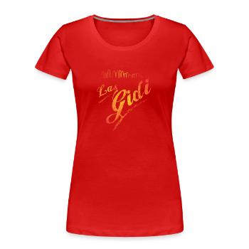 Lasgidi - ein Slang für Lagos - Frauen Premium Bio T-Shirt - Rot - Vorne - Mia (176cm)