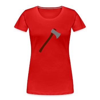 Axt - Frauen Premium Bio T-Shirt - Rot - Vorne - Mia (176cm)