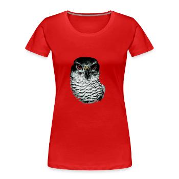 Greifvogel-01 - Frauen Premium Bio T-Shirt - Rot - Vorne - Mia (176cm)