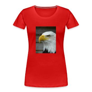 American Bald Eagle - Women's Premium Organic T-Shirt - red - Front - Mia (176cm)