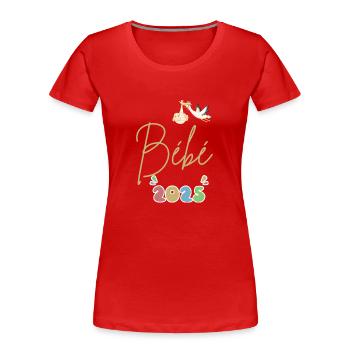 Baby 2025 - Frauen Premium Bio T-Shirt - Rot - Vorne - Mia (176cm)