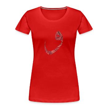 VAV Ebru 18 - T-shirt bio Premium Femme - rouge - Devant - Mia (176cm)
