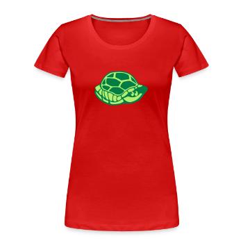 Animal carapace turtle 2805 - Women's Premium Organic T-Shirt - red - Front - Mia (176cm)