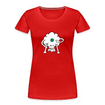 kiss me, i'm Irish - Frauen Premium Bio T-Shirt - Rot - Vorne - Mia (176cm)