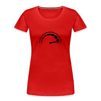Tacho Schnell Rasen - Frauen Premium Bio T-Shirt - Rot - Vorne - Mia (176cm)
