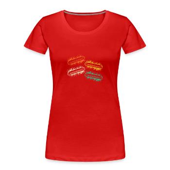Harmonica Harmonica - T-shirt bio Premium Femme - rouge - Devant - Mia (176cm)