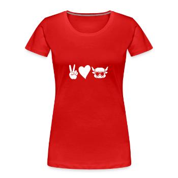 Büffel Rind Ochsen - Frauen Premium Bio T-Shirt - Rot - Vorne - Mia (176cm)