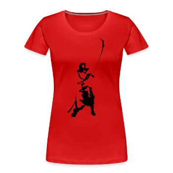 Naginata - T-shirt bio Premium Femme - rouge - Devant - Mia (176cm)