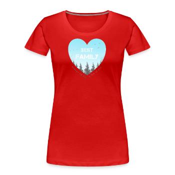 best family - Frauen Premium Bio T-Shirt - Rot - Vorne - Mia (176cm)
