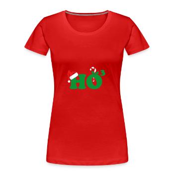 HOHOHO Christmas HO Hoch 3 christmas contest - Women's Premium Organic T-Shirt - red - Front - Mia (176cm)