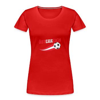 Autrichiens Autriche - T-shirt bio Premium Femme - rouge - Devant - Mia (176cm)