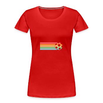 Joueur de football Football - T-shirt bio Premium Femme - rouge - Devant - Mia (176cm)