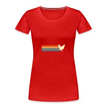 Chickens Hen - Women's Premium Organic T-Shirt - red - Front - Mia (176cm)