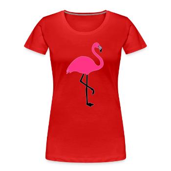 Flamingo summer sun beach - Women's Premium Organic T-Shirt - red - Front - Mia (176cm)
