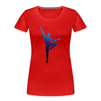 Danse - Ballet - Homme - T-shirt bio Premium Femme - rouge - Devant - Mia (176cm)