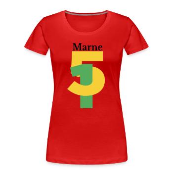 Marl - Women's Premium Organic T-Shirt - red - Front - Mia (176cm)