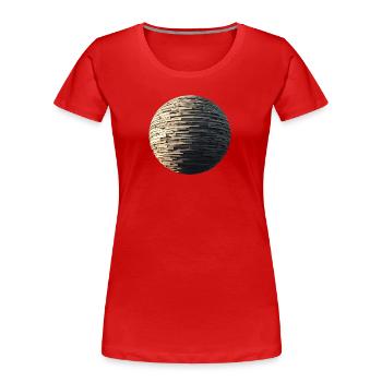 Stone Sphere - Women's Premium Organic T-Shirt - red - Front - Mia (176cm)