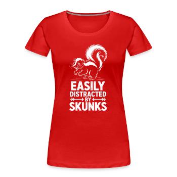 Skunk Sayings Funny Skunk Gift - Women's Premium Organic T-Shirt - red - Front - Mia (176cm)