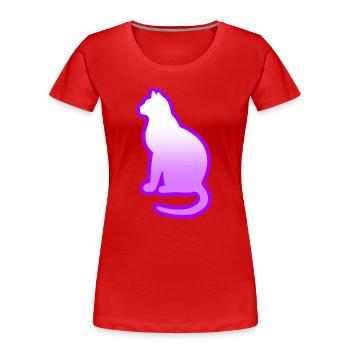Cat - Women's Premium Organic T-Shirt - red - Front - Mia (176cm)
