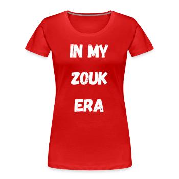 Ère Zouk - T-shirt bio Premium Femme - rouge - Devant - Mia (176cm)