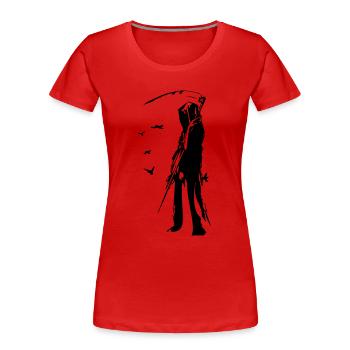 Der Tod - Frauen Premium Bio T-Shirt - Rot - Vorne - Mia (176cm)