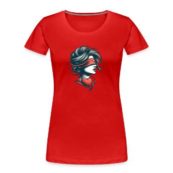 Heart of Breton in love - Women's Premium Organic T-Shirt - red - Front - Mia (176cm)