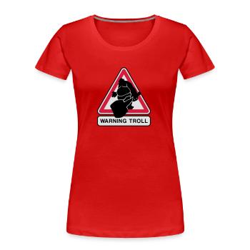 Troll - T-shirt bio Premium Femme - rouge - Devant - Mia (176cm)